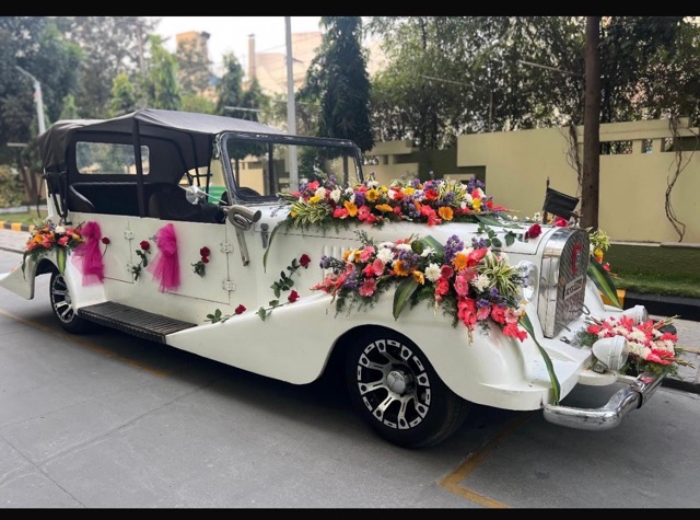 Vintage Wedding Car Decoration in Hyderabad